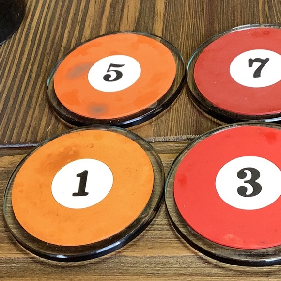 FINAL SALE PRICE Protocol Pool Ball Coaster Set - Picture 2 of 4